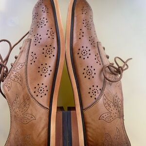 Mona Flying Bose Brown Leather Women's Loafers